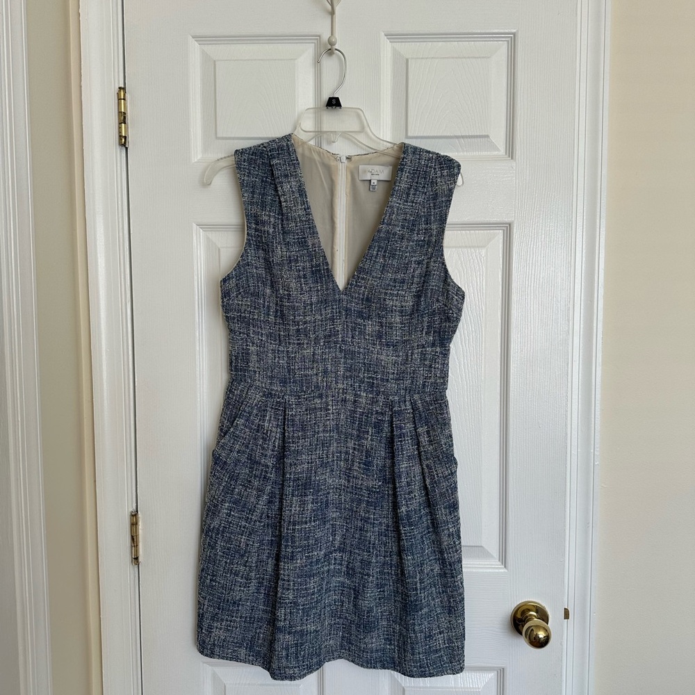 Adam Lippes vintage Blue Tweed Mini Dress